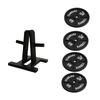4pcs/Set Novelty Weight Plate Coaster Set Tabletop Protection Heat Insulation Cup Pad Non-Slip Ornaments Desktop Decoration
