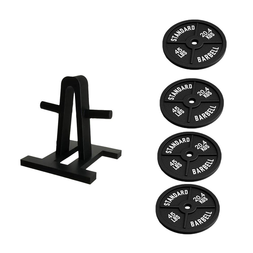 4pcs/Set Novelty Weight Plate Coaster Set Tabletop Protection Heat Insulation Cup Pad Non-Slip Ornaments Desktop Decoration