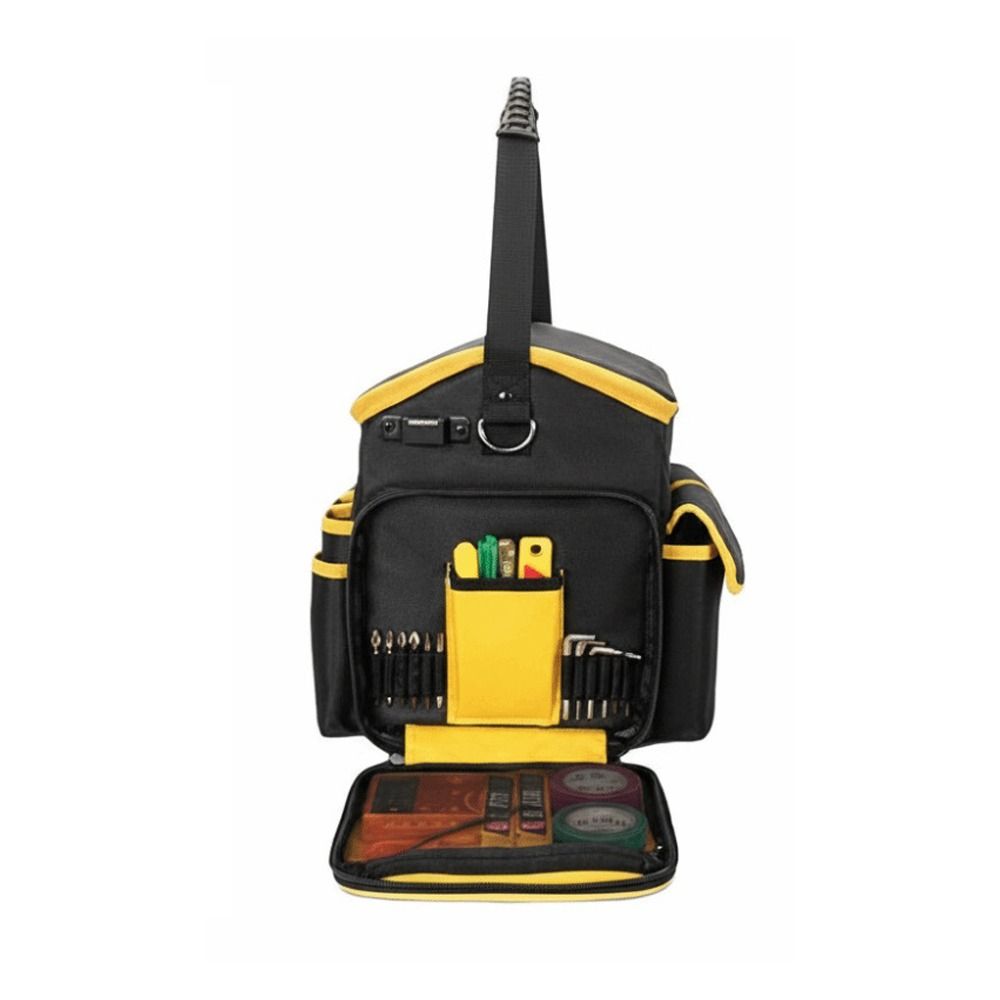 Wear-resistant Tool Kit Portable Tool Tote Bag Black Color Tool Bag  Electrician Use