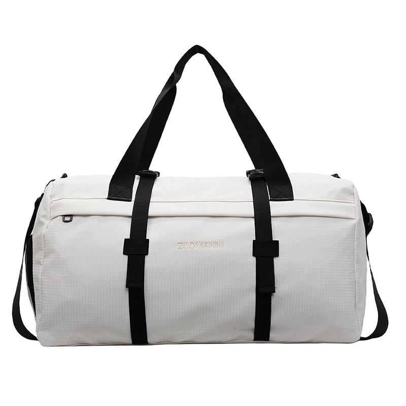 Large Capacity Sports Fitness Bag Separation Shoes Bags Shoulder Bag Plaid Storage Travel Bag