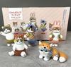 In Stock Mofusand Cute Cat Wearing Rabbit Cover Blind Box Handmade Model Toy Doll Desktop Ornament Holiday Birthday Gifts