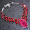 Ruby(Simulated) Garnet 925 Sterling Silver Jewelry Necklace 18"