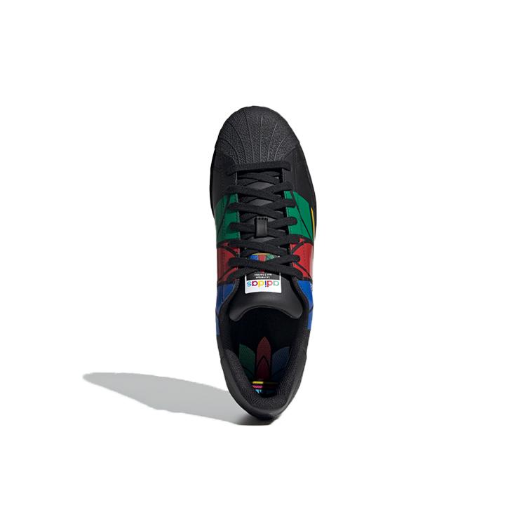 Adidas Superstar Pure 'Colorful Trefoil - Core Black' (Unisex) Core Black / Red / Blue Skate Shoes FU9518