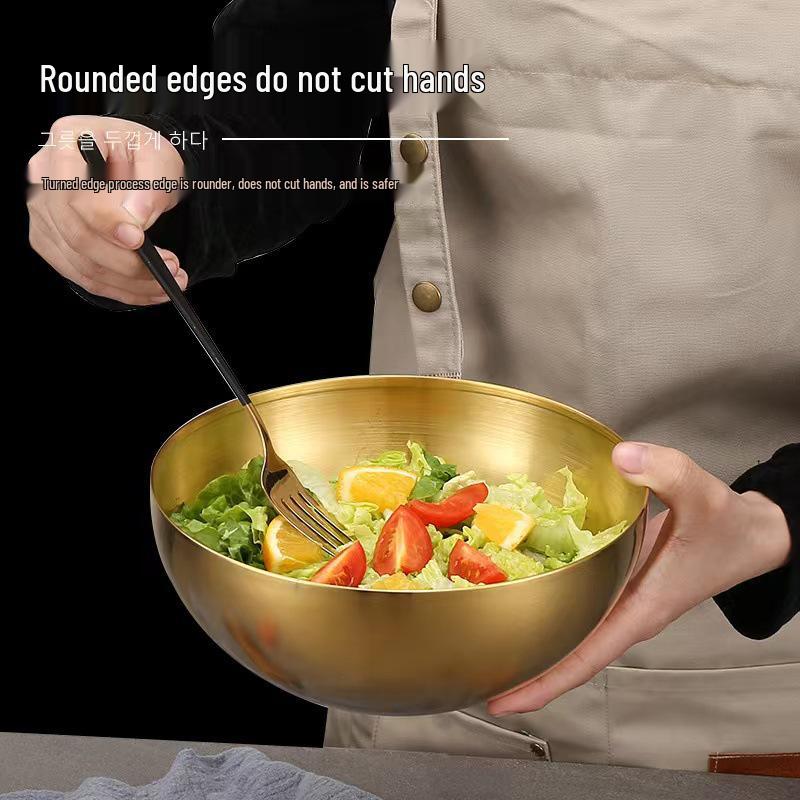 Korean Stainless Steel Salad & Noodle Bowl for Cold Dishes
