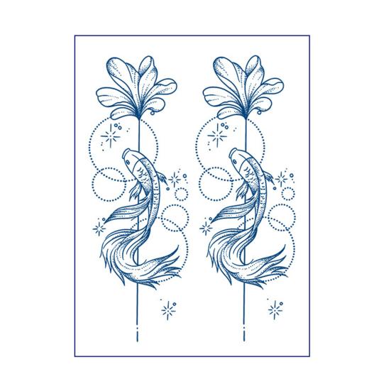 Herbal Temporary Tattoo Stickers Cartoon Image Temporary Tattoos Fake Body Arm Chest Shoulder Tattoos for Semi-Permanent Body Art