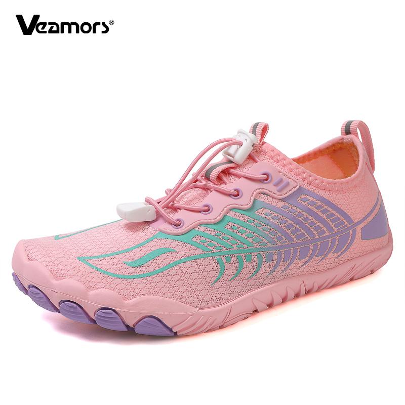 

Men Barefoot Water Shoes Quick Drying Beach Wading Sneakers Women Breathable Light Beach Aqua Shoes for Swimming Surfing Sailing 42 розовый