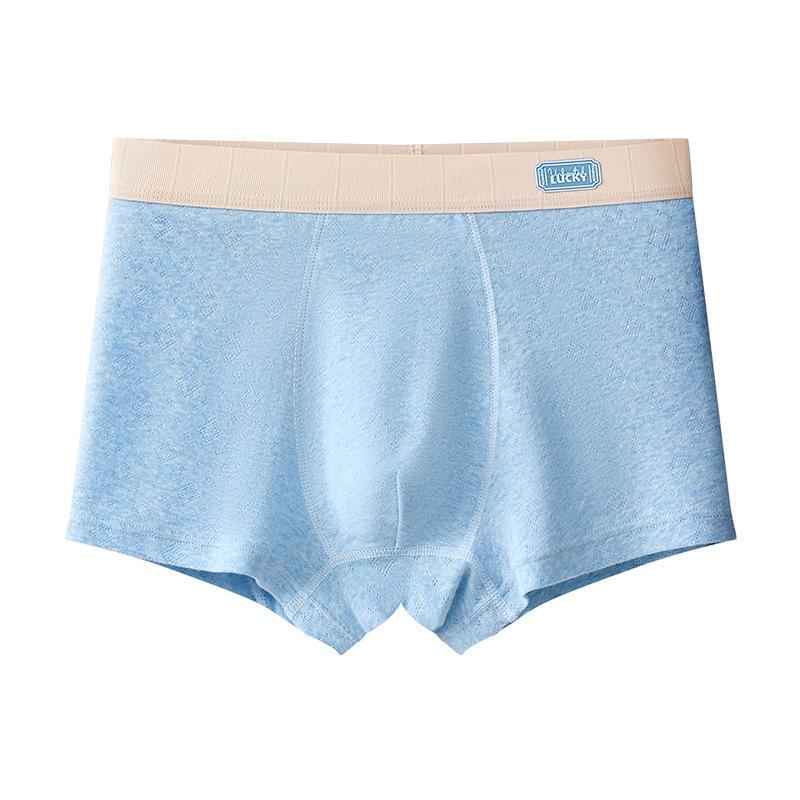 Men's Spring and Autumn High-grade Pure Cotton 10a Antibacterial Flat Angle Underwear