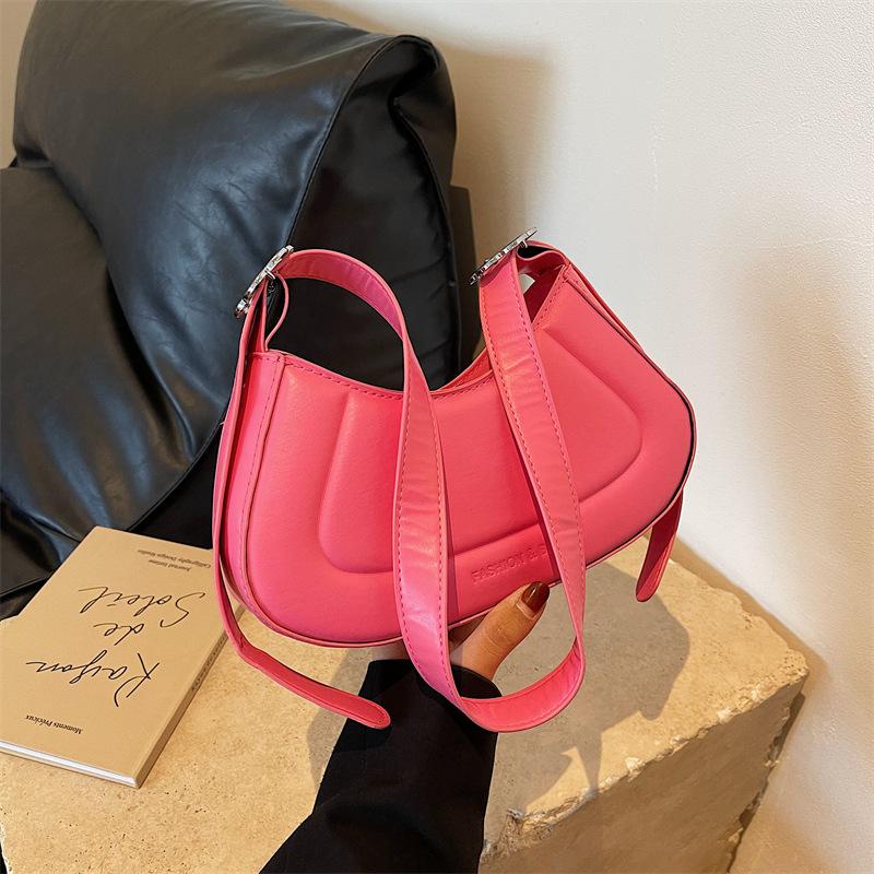 

Сумка-ракушка однотонная на плечо подмышку женская сумка лето популярная новая модная сумка-мессенджер трендовая роза розовый