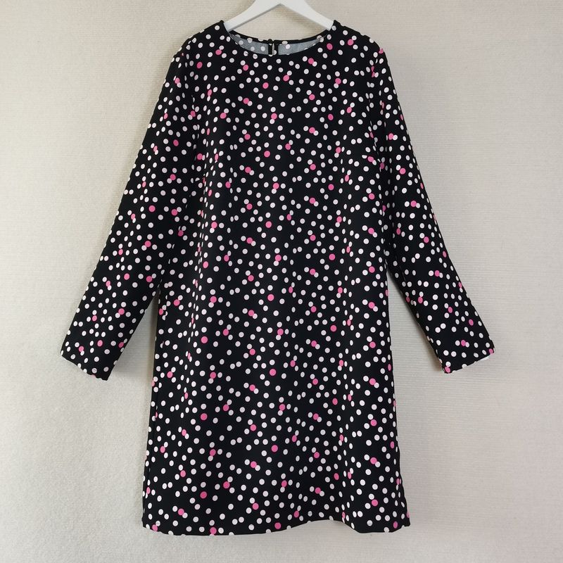 Original Order Leftover Stock round Neck Long Sleeves Pullover Dress Women's Mid Length Long Length Stylish Slim Looking Spring & Fall Mom Wear