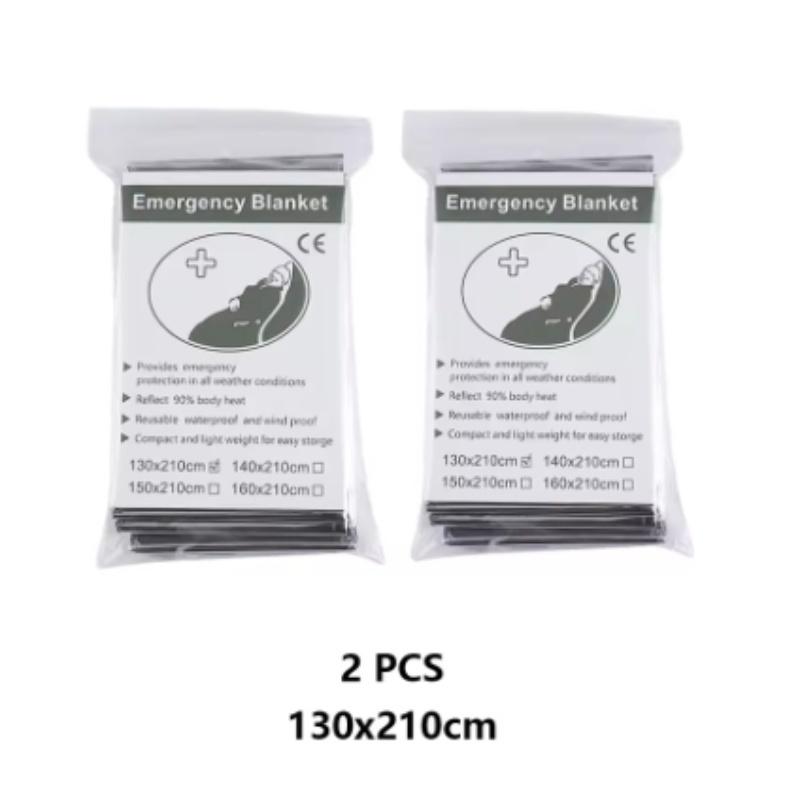 1-3Pcs Emergency Blanket Outdoor Survival First Aid Kit Windproof Insulation Lifesaving Pet Foil Thermal Military Rescue Blanket