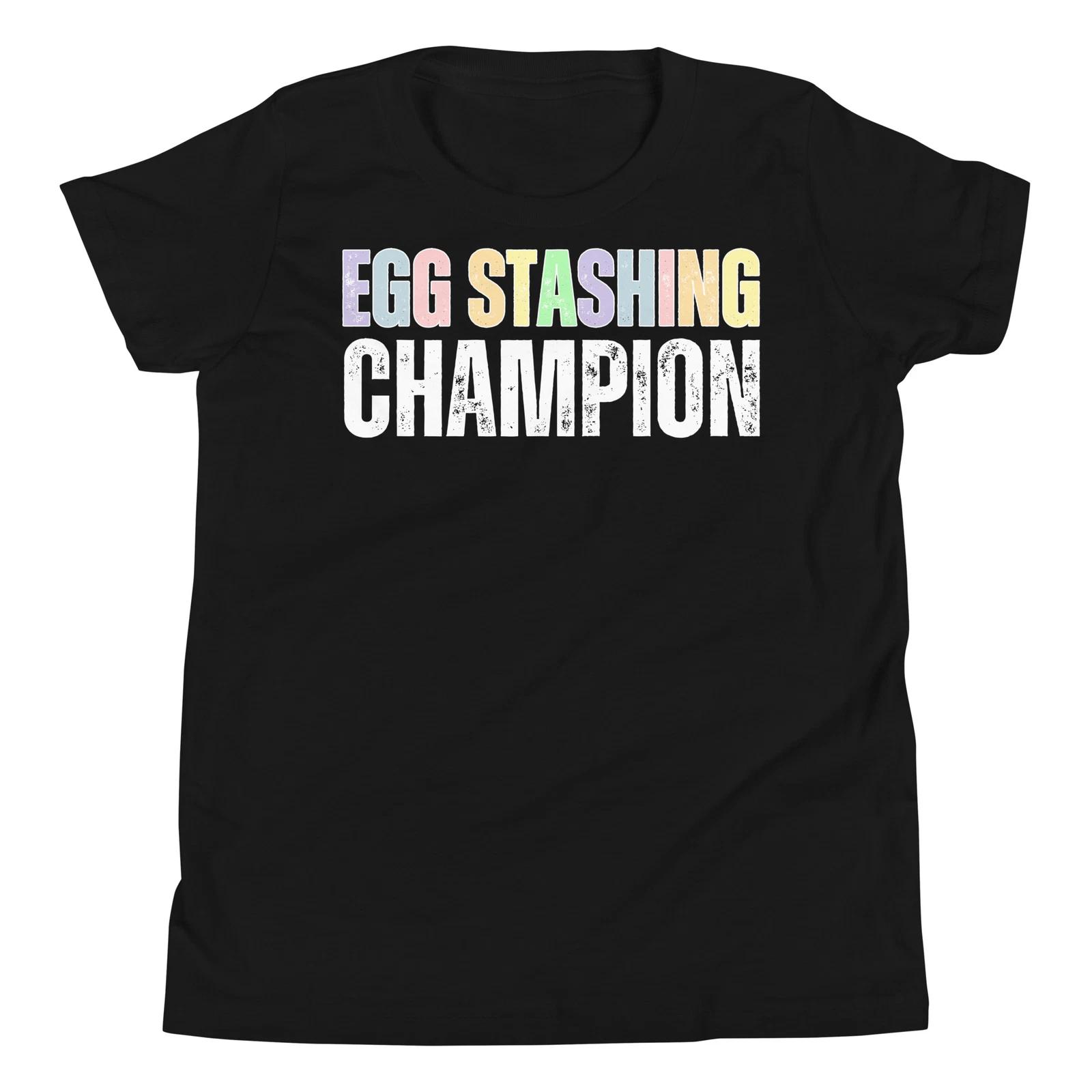 Egg Stashing Champion Funny Easter Sunday Day Egg Hunting Youth T-Shirt 120