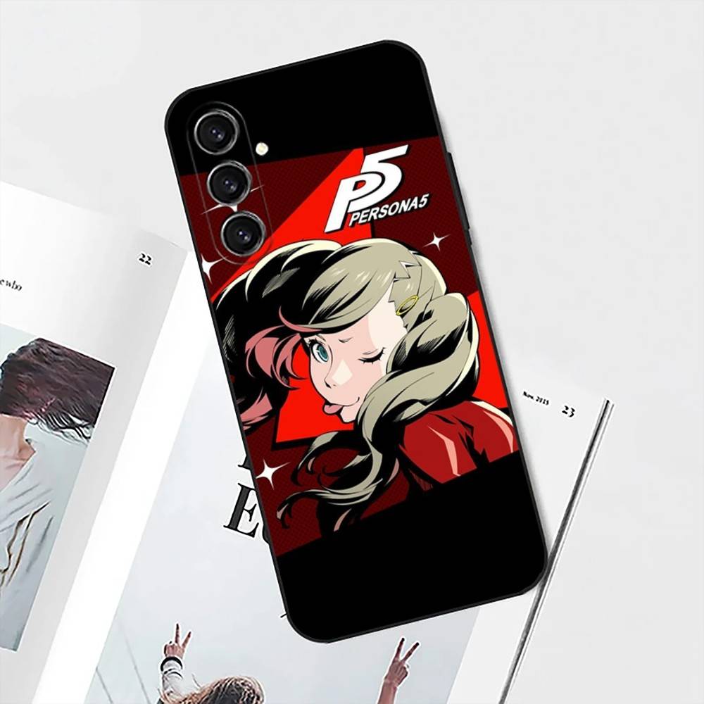 Game P-Persona 5 Phone Case For Samsung S25,S24,S21,S22,S23,S30,Ultra,S20,Plus,Fe,Lite,Note,10 Black Soft Shell