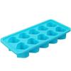 Ice Tray, Silicone Easy Release Ice Cube Mold, Reusable Love Heart Pink Blue Red 10 Compartment Cupcake Mold For Baking Freezing