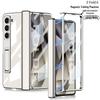 Samsung Z Fold6 Genomskinligt Fodral med Kreativt Stöd, Magnetiskt Gångjärn, Full Täckning, Galvaniserad Yta och Stötsäker Design.
