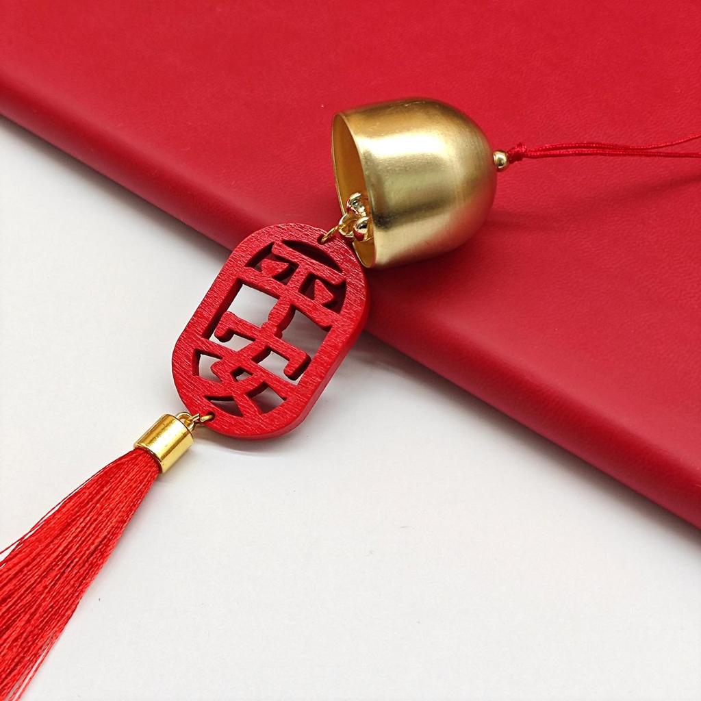 Pure Copper DIY Wind Chime Ornament with Christmas Bells & Clapper Pendants