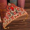 Retro Palace Baroque Luxury Bridal Large Crown Alloy Diamond Wedding Tiara Crown