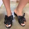 Fashion Bow Women's Slippers Flats Casual Woman Sandals Cozy Summer Shoes 2025 Walking Summer Beach Flip Flops Dress Sandalias De Mujer
