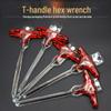 T-Handle Allen Wrench Set with S2 Flat-Head Hex Screwdriver and Individual Hex Wrenches