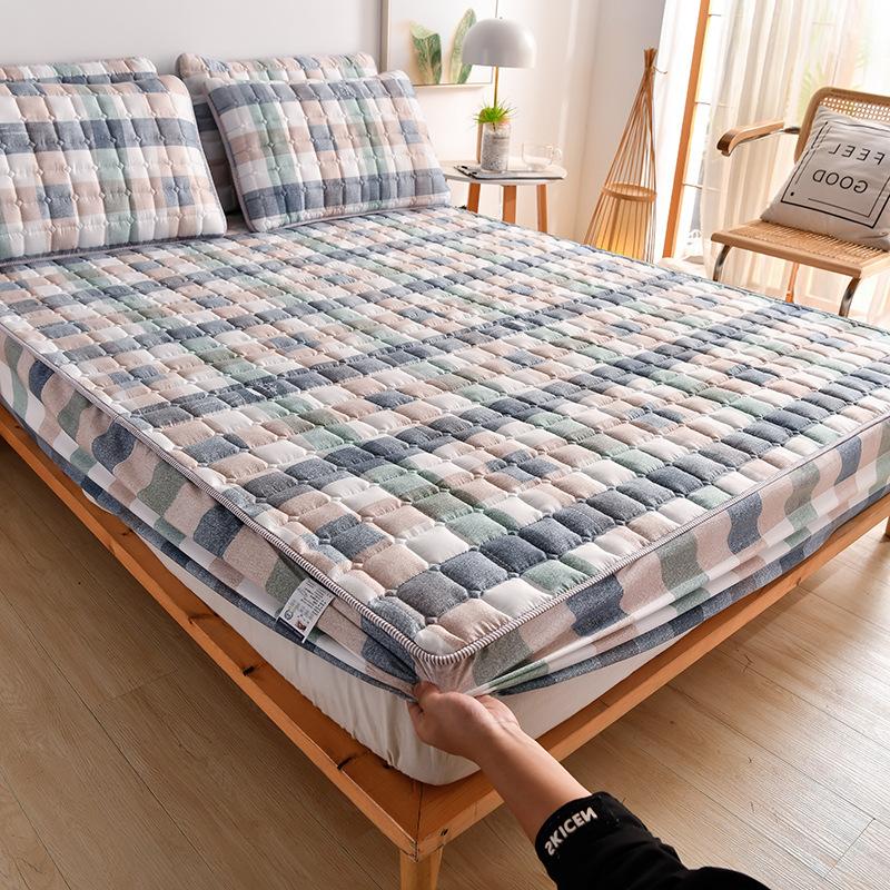 Waterproof Mattress Cover Thick Quilted Fitted Bed Sheet Fashion Printed Bedding Non-slip Sheet Dust Cover