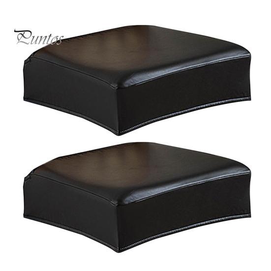 Эластичный чехол для сиденья из искусственной кожи противоскользящий водонепроницаемый маслостойкий теплоизоляционный однотонный устойчивый к царапинам простой в установке и обслуживании стул 2pcs чёрный 1884₽