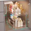 2/3 Layer Bathroom Organizer Clear Kitchen Storage Tray Multifunctional Cosmetic Storage Rack  Home