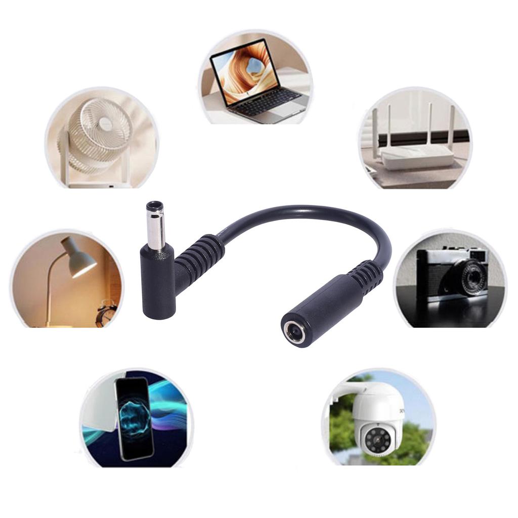 Short 15cm 4.5x3.0mm Female To Male Tip Power Cable 90 Degree Angled Connector Cord Laptop Extension Wire for Laptop