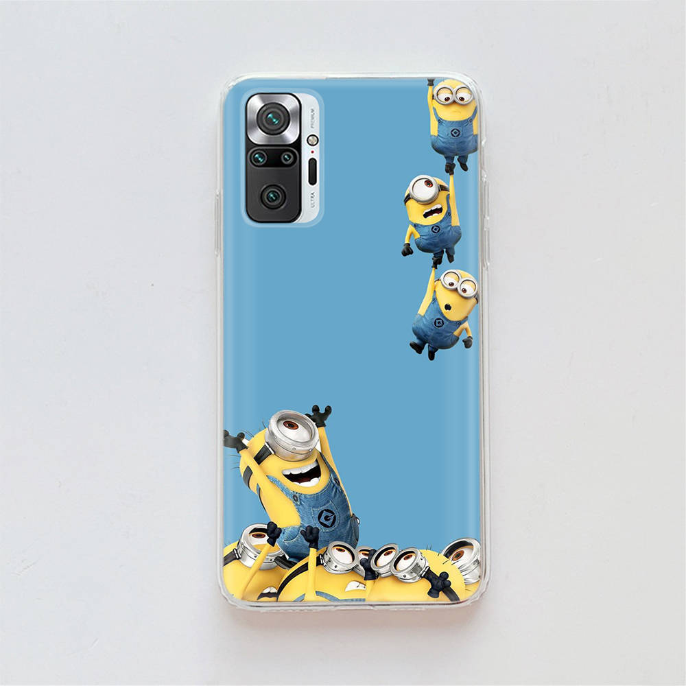 Transparent Case for Samsung A04 A14 A23 A34 A54 M23 M33 M52 M53 Realme Narzo 50 50I 50a Prime C35 C55 C30S 10 9 Pro M-78 Cute Minions