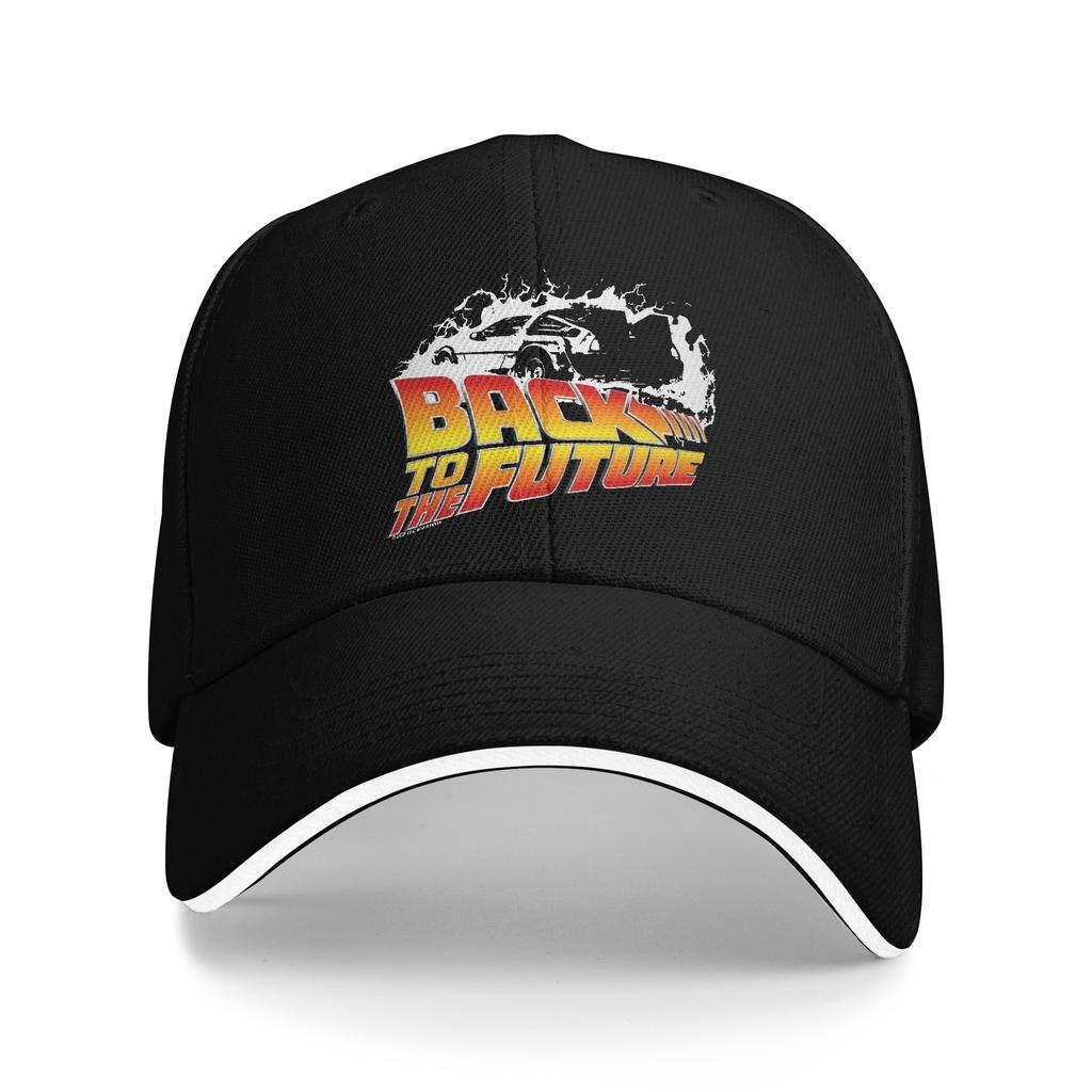 Back To The Future Retro Movie Sandwich Caps Unisex Women Vintage Time Travel Caps Golf Hats Breathable Baseball Cap Summer