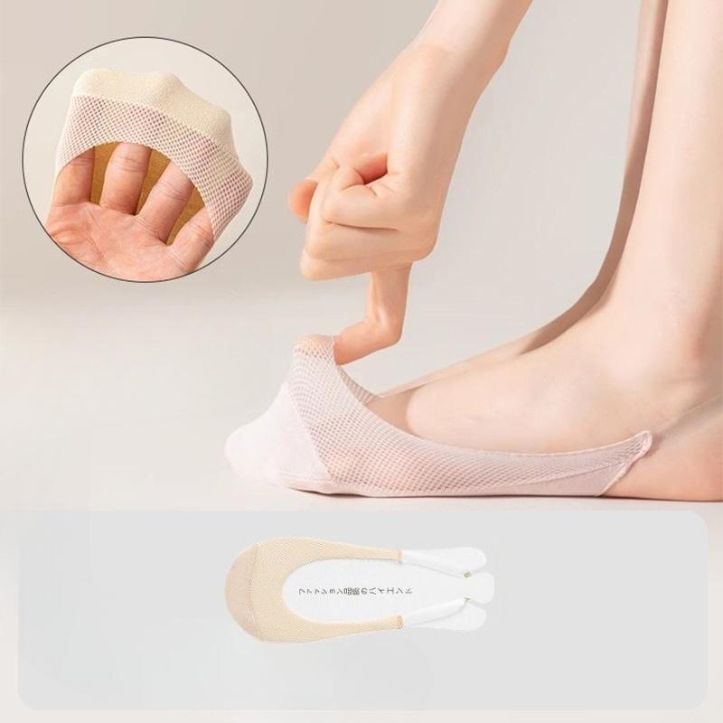 Seiden-Unsichtbare Strümpfe, Damen Sommer Leichte Netz-Riemen zum Hineinschlüpfen Anti-Rutsch Rutschfeste Dünne Style Socken für High Heels