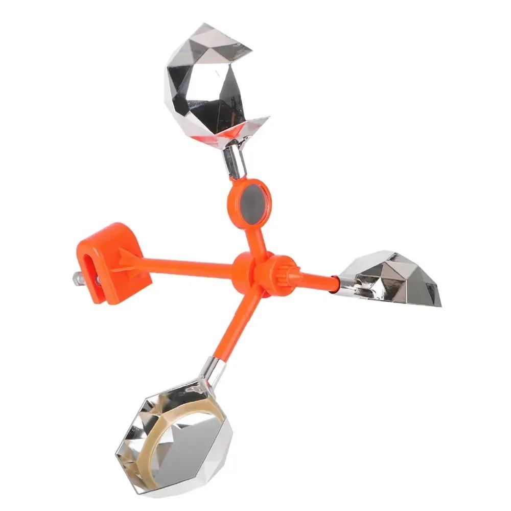 360° drehender reflektierender Vogelscheuche mit lautem Geräusch für Außenbereich Garten Bauernhof - Automatischer Vogelabwehr durch Solar- und Windkraft