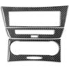 Real Carbon Fiber Car Climate Control CD Radio Panel Sticker Cover Trim Compatible with Mercedes-Benz C-Class W204 C250 C300 C350 C63 AMG 2012-2014