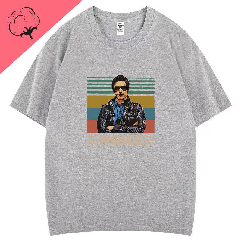 Jake Peralta Brooklyn 99 Noice T Shirt Novelty Breathable Camisetas Summer Short Sleeve Oneck for Men Clothing