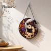 Whimsical Lawn Decor 2D Ghost Moon Pumpkin Acrylic Suncatcher, Halloween Window Home Garden Accents Hanging Ornament, Autumn Thanksgiving Yard
