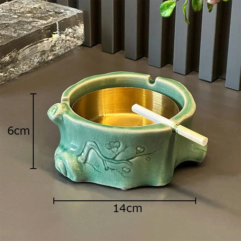 Креативная салфетница в форме зеленого бамбука Декор для журнального столика, письменного стола Керамическая бамбуковая салфетница Настольная салфетница для бумажных полотенец