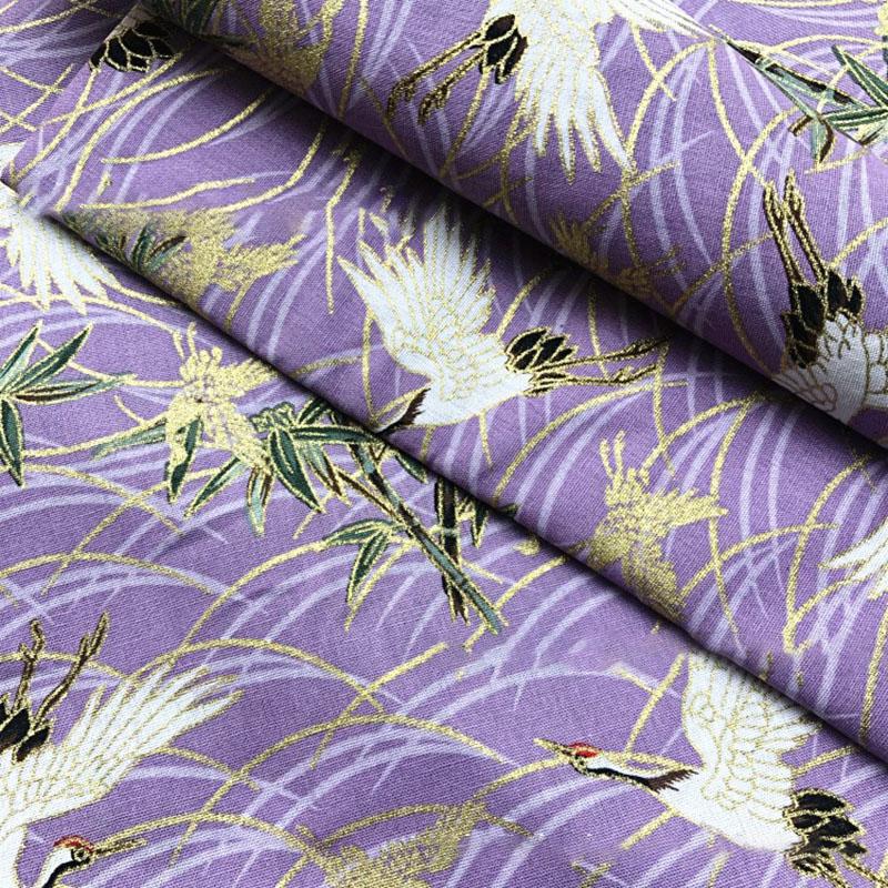 100*148 ס"מ בד מודפס בסגנון יפני מנוף פופלין ברונזינג מנוף בד ענן ל-DIY תפירת טלאים קימונו צ'ונגסאם