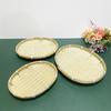 1Pc Handmade Woven Fruit Snack Basket Bamboo Basket for Outdoor Patio Garden Picnic Home Kitchen Dining Room Living Room Halloween Gift Christmas Gift