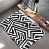 Black and White Geometric Pattern suitable as a non-slip mat for the living room or bedroom sofa