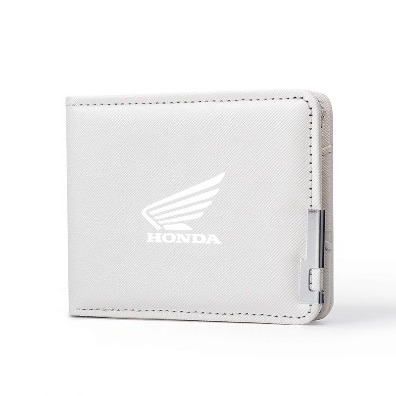 Men Wallet Leather Business Bank Card Coin Purse Card Holder Pocket For HONDA Hornet NT1100 CBR CB Shadow PCX VFR XADV Forza XK6