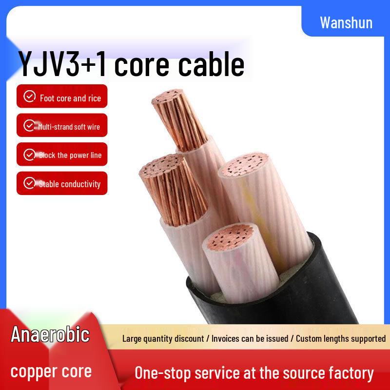

Zcyjv Copper Core YJV Power Cable, 3+1 Config, Available in Sizes 4 to 95 Square mm zc-yjv custom core number