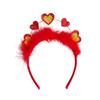 Valentines Decorative Headband Festival Party Giltter Heart Headdress Hair Hoop Wedding Headhoop Holiday Party Accessory