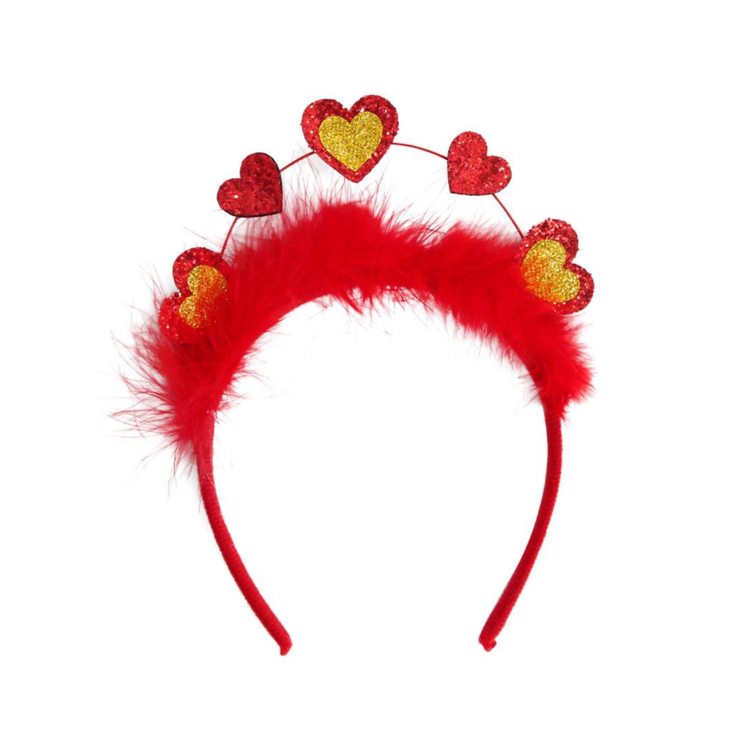 Valentines Decorative Headband Festival Party Giltter Heart Headdress Hair Hoop Wedding Headhoop Holiday Party Accessory