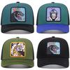Cappellino da Baseball Ricamato con Animali dei Cartoni Animati per Primavera Estate Uomo Donna Street Traspirante Rete Ombra Cappello Unisex Hip Hop Papà Cappello a Rete