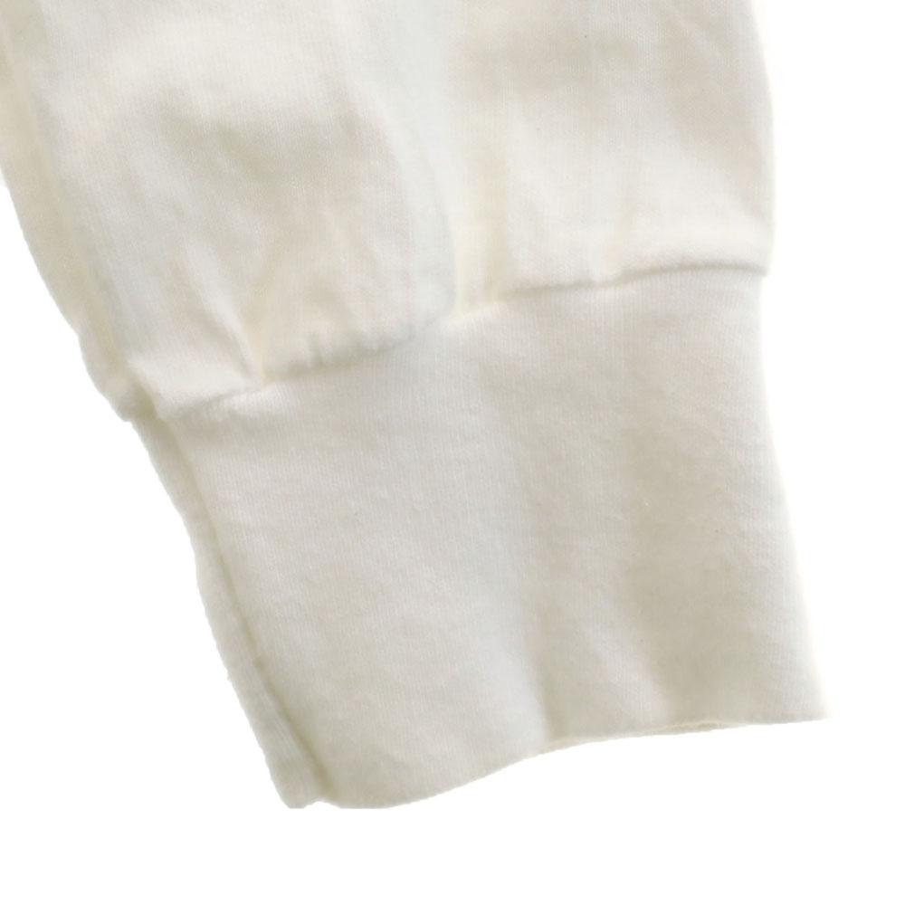 NJ CROCE 90s Old USA made Long sleeve Popeye Cut L white Ron T Men's Used