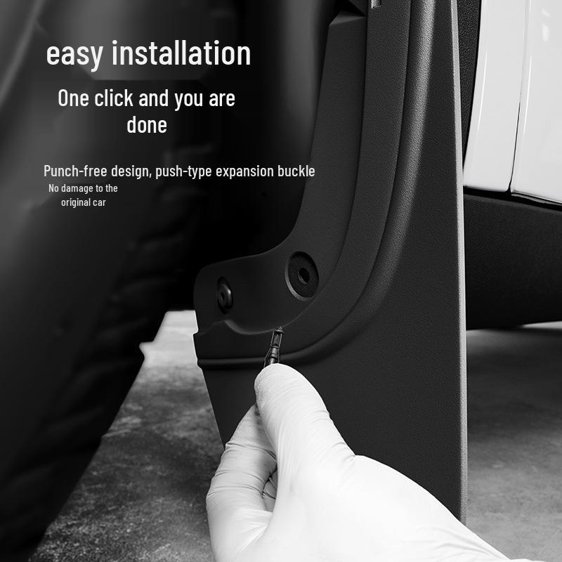 Tesla Model 3/Y Front & Rear Mudguards - No Drilling, Tire Protection