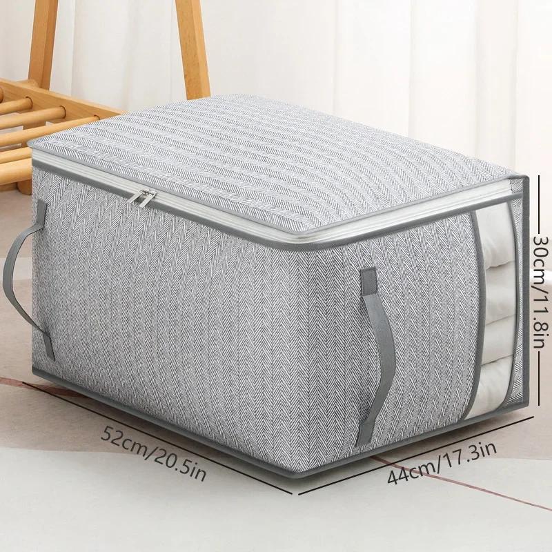 Clothes Storage Bag Big Capacity Duvet Blanket Clothing Sorting Bags Dustproof Clothes Organizer Home Wardrobe Storage Organizer
