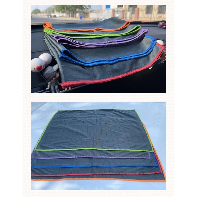 3Pcs Super Absorbent Carbon Fiber Microfiber Cleaning Cloth For Car Glass Kitchen Surfaces No Residues Polishing Towel