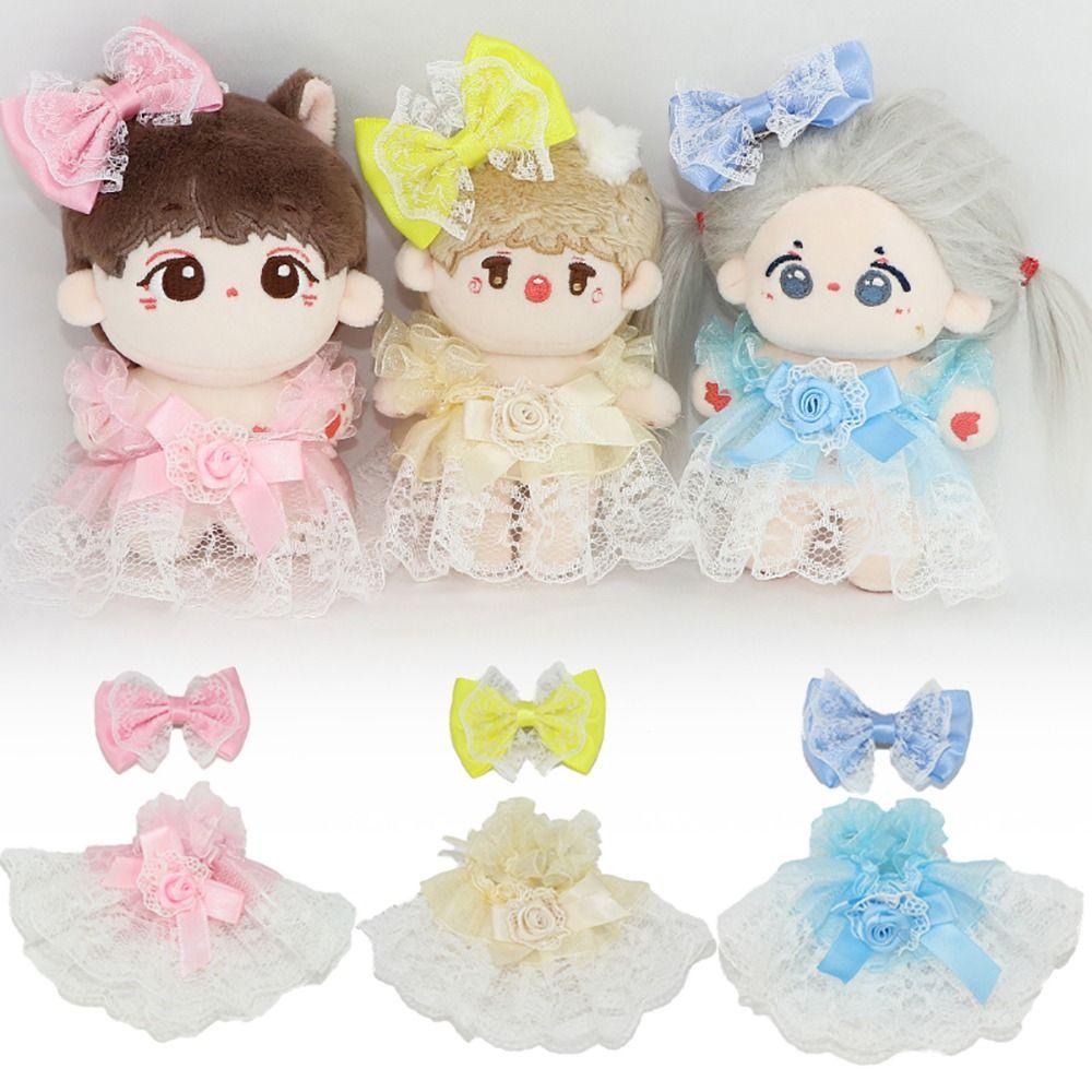 

Кукольная одежда 10 см, головной убор с бантом, миниатюрное платье с цветочным принтом, хлопковая мягкая кукла