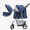 Foldable Lightweight Pet Stroller for Cats and Dogs - Four-Wheeled Design