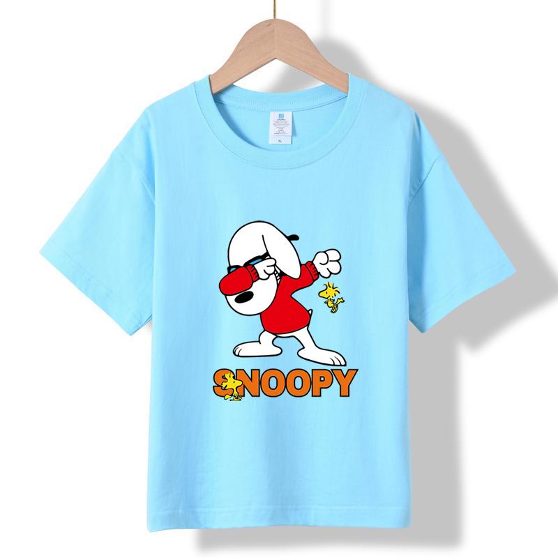 XH89 MINISO 2026 Summer New Printed Cotton Round Neck T-shirt for Children Aged 1-16, Boys and Girls