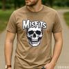 Vintage Misfits Skull T Shirt Rock Band Horror Punk Music Fan Gift Unisex Graphic Crewneck Retro Streetwear Pullover Top